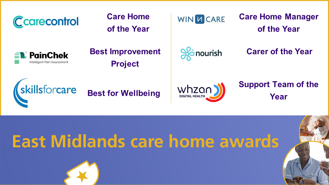 Care home awards sponsors logos